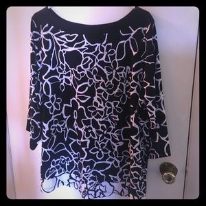 Susan Graver liquid knit floral tunic